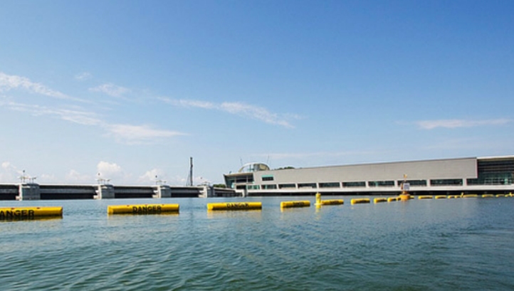 Singapore's new facility will treat seawater and freshwater from Marina Reservoir (above)